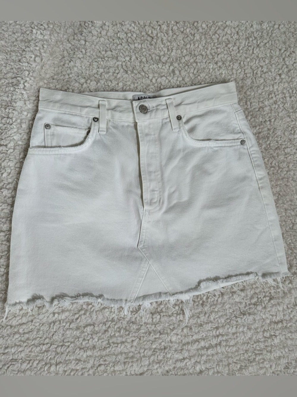 Agolde White Denim Skirt size 27